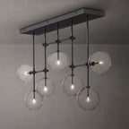 Lucelle Glass Globe Linear Chandelier 60"