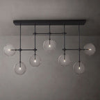Lucelle Glass Globe Linear Chandelier 60"