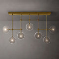 Lucelle Glass Globe Linear Chandelier 60"