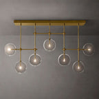 Lucelle Glass Globe Linear Chandelier 60"