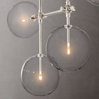 Lucelle Glass Globe Linear Chandelier 60"