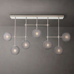 Lucelle Glass Globe Linear Chandelier 60"