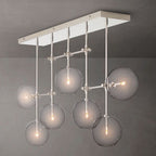 Lucelle Glass Globe Linear Chandelier 60"