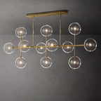 Lucelle Glass Globe Linear Chandelier 72"