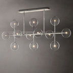Lucelle Glass Globe Linear Chandelier 72"