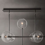 Lucelle Glass Globe Linear Chandelier 72"