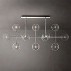 Lucelle Glass Globe Linear Chandelier 72"