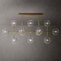 Lucelle Glass Globe Linear Chandelier 72"