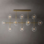 Lucelle Glass Globe Linear Chandelier 72"