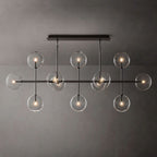 Lucelle Glass Globe Linear Chandelier 72"
