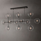 Lucelle Glass Globe Linear Chandelier 72"