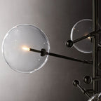 Lucelle Glass Globe Six-Arm Chandelier 40"