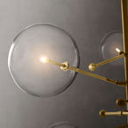Lucelle Glass Globe Six-Arm Chandelier 55"