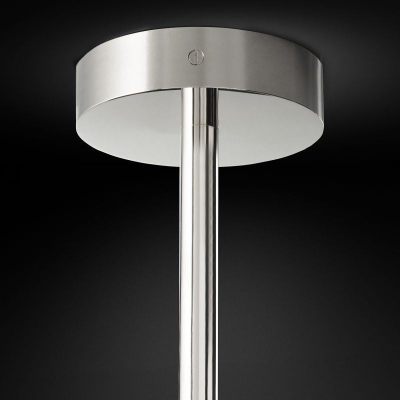Lucelle Glss Globe Three-Arm Chandelier 46"