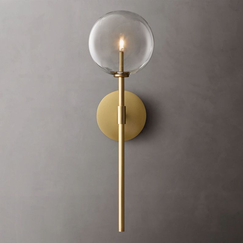 Lucelle Glass Globe Wall Sconce