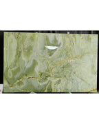 Natural Green onyx Dining Table - Semi-cyl Base