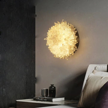 El Sol crystal wall sconce full view