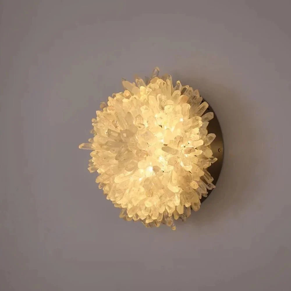 El Sol crystal wall sconce side profile