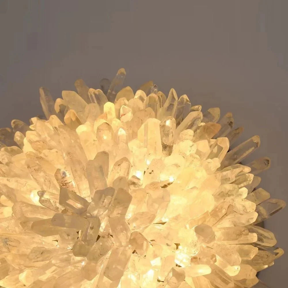 El Sol crystal wall sconce illuminated