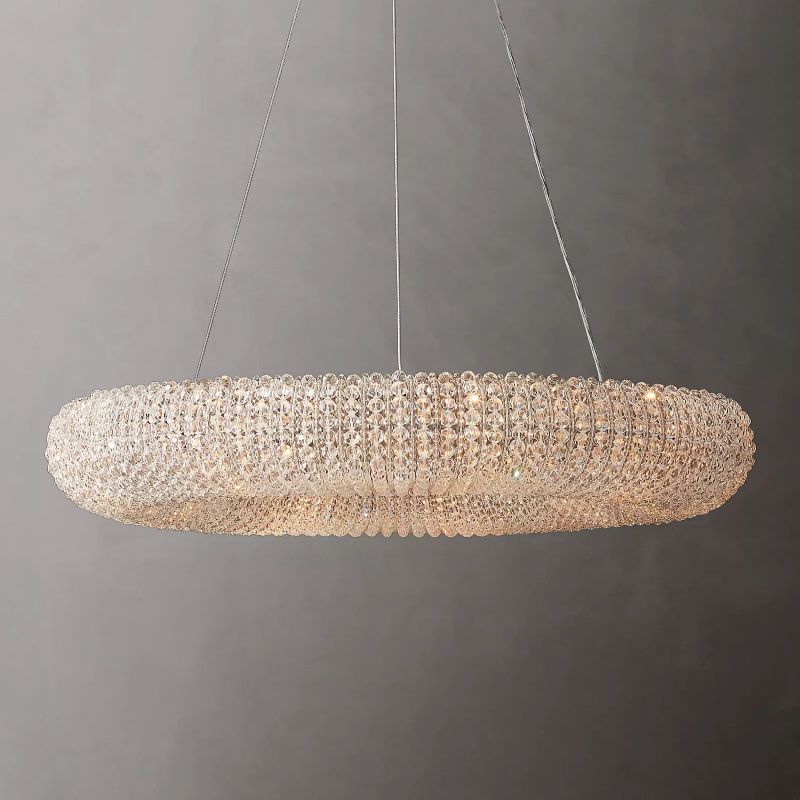 Halo Stranded Crystal Round Chandelier 41"