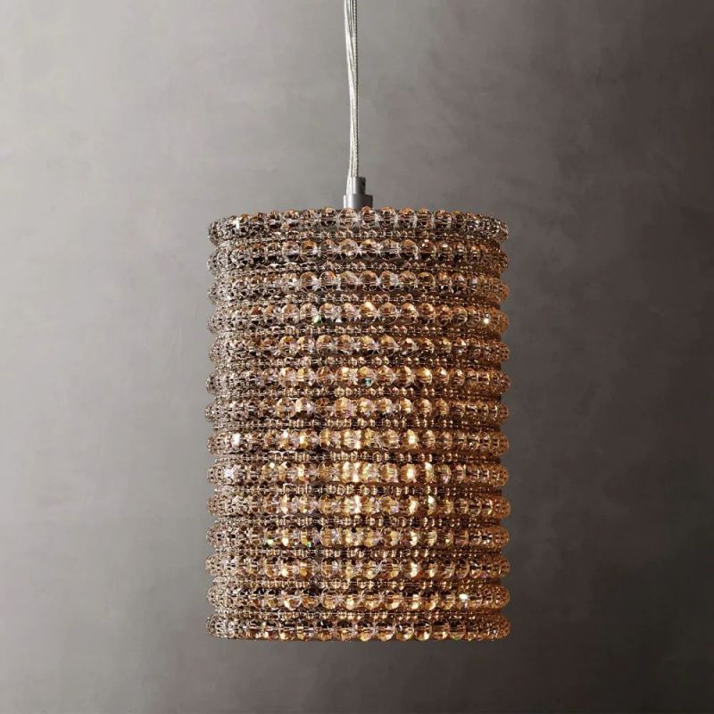 Halo Stranded Crystal Pendant Light