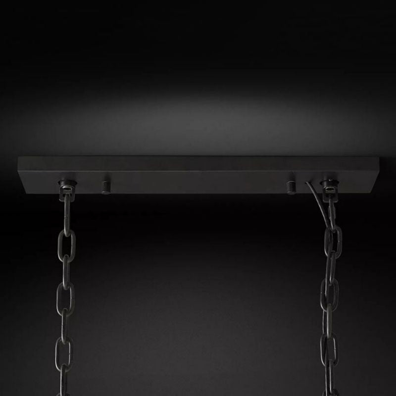 Harlow Faceted Crystal Rectangle Chandelier 42"