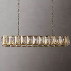 Harlow Faceted Crystal Rectangle Chandelier 74"