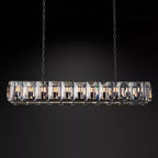 Harlow Faceted Crystal Rectangle Chandelier 74"