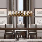 Harlow Faceted Crystal Rectangle Chandelier 74"