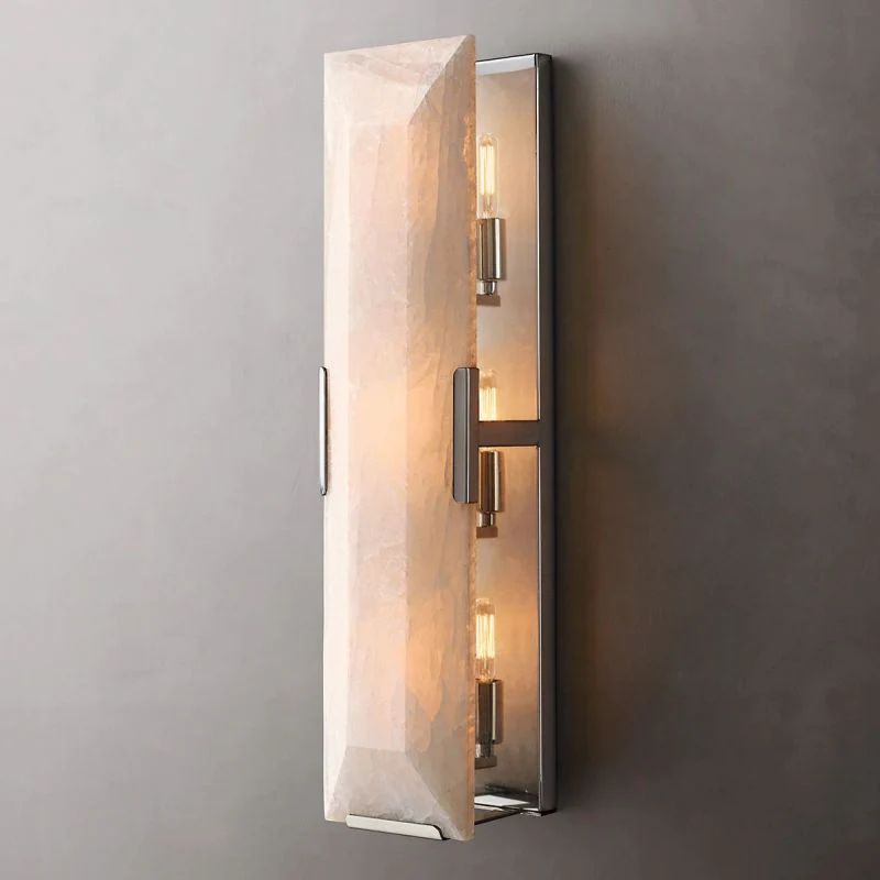 Harlow Faceted Calcite Linear Wall Sconce