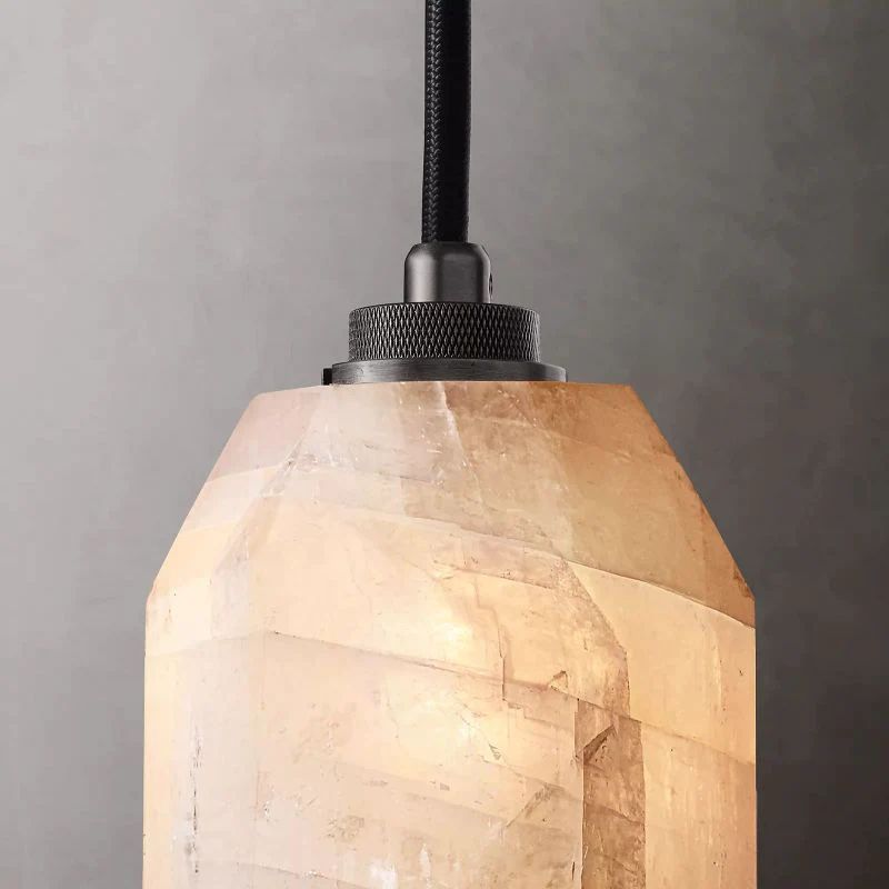 Harlow Faceted Calcite Pendant Light