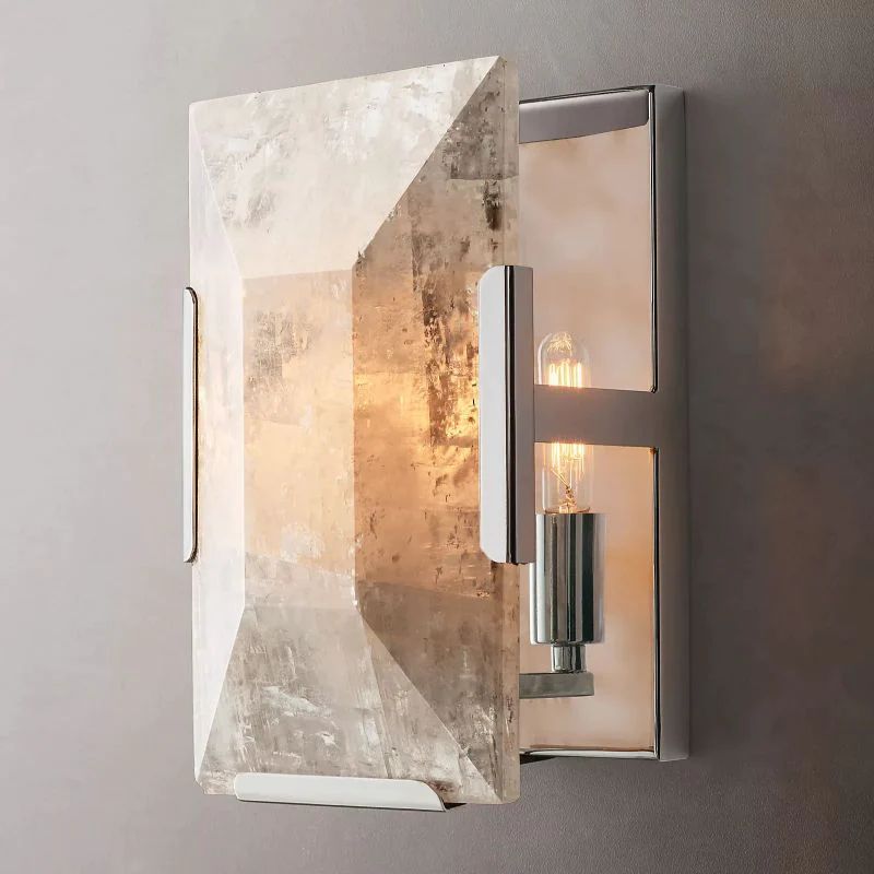Harlow Faceted Calcite Wall Sconce