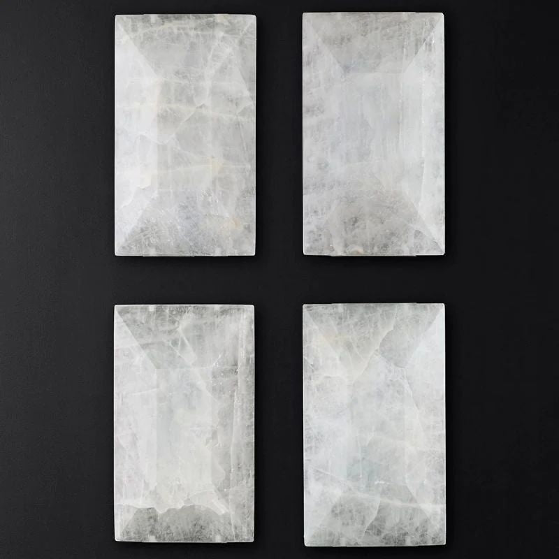 Harlow Faceted Calcite Triple Wall Sconce