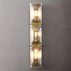 Harlow Faceted Crystal Triple Wall Sconce