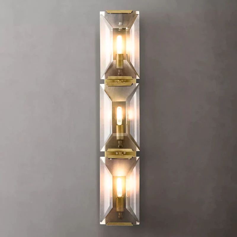 Harlow Faceted Crystal Triple Wall Sconce
