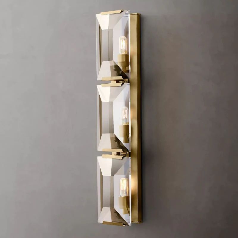 Harlow Faceted Crystal Triple Wall Sconce
