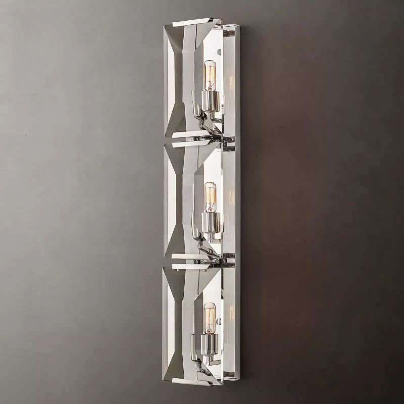 Harlow Faceted Crystal Triple Wall Sconce