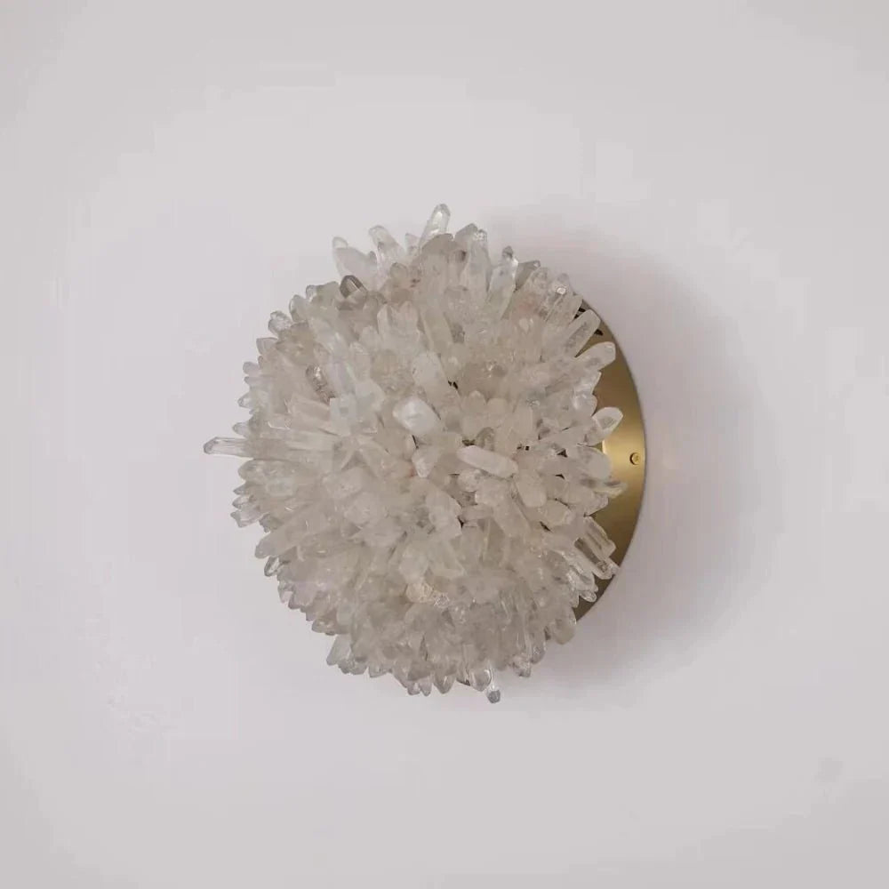 El Sol crystal wall sconce close-up