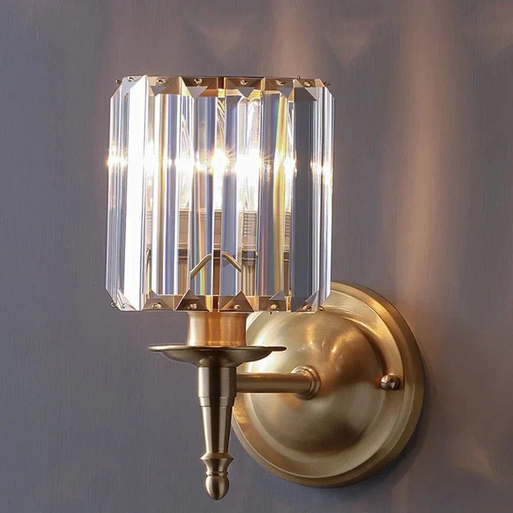 Gio crystal wall sconce full view