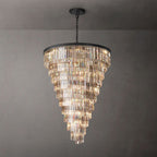 Odeon Deco Prism Triangular Helix Chandelier 48"