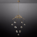 Hemisphere Delicate Crystal Round Chandelier 60"