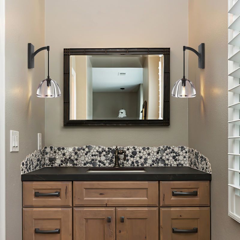 Hemisphere Delicate Crystal Wall Sconce