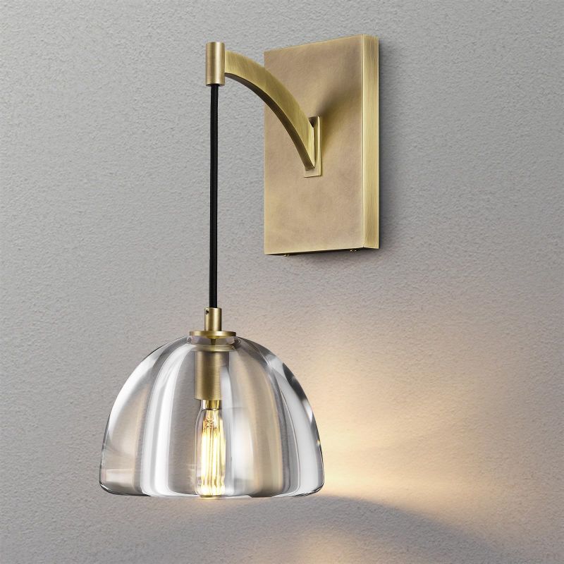 Hemisphere Delicate Crystal Wall Sconce