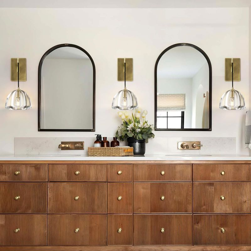 Hemisphere Delicate Crystal Wall Sconce