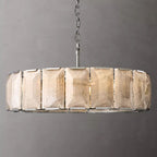 Harlow Faceted Calcite Round Chandelier 43"