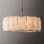 Harlow Faceted Calcite Round Chandelier 31"