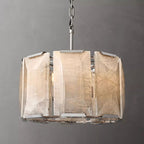 Harlow Faceted Calcite Round Chandelier 19"