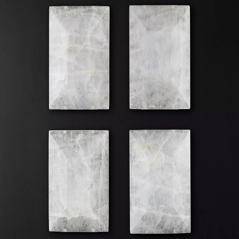 Harlow Faceted Calcite Rectangle Chandelier 54"