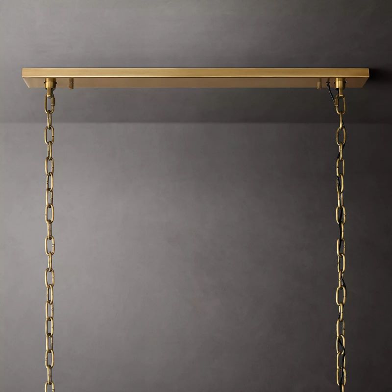 Harlow Faceted Calcite Rectangle Chandelier 74"