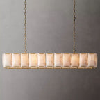 Harlow Faceted Calcite Rectangle Chandelier 74"